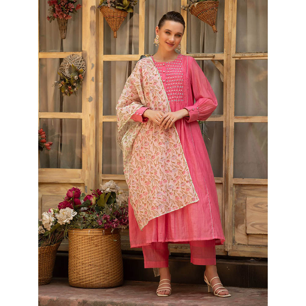 Amoree Gulnar Embroidered Kurta with Pant and Dupatta (Set of 3)