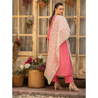 Amoree Gulnar Embroidered Kurta with Pant and Dupatta (Set of 3)