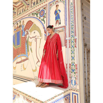 Amoree Begam Embroidered Anarkali and Dupatta (Set of 2)