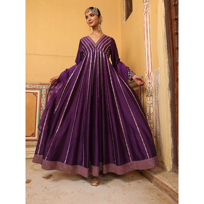 Amoree Kilolo Embroidered Anarkali and Dupatta (Set of 2)