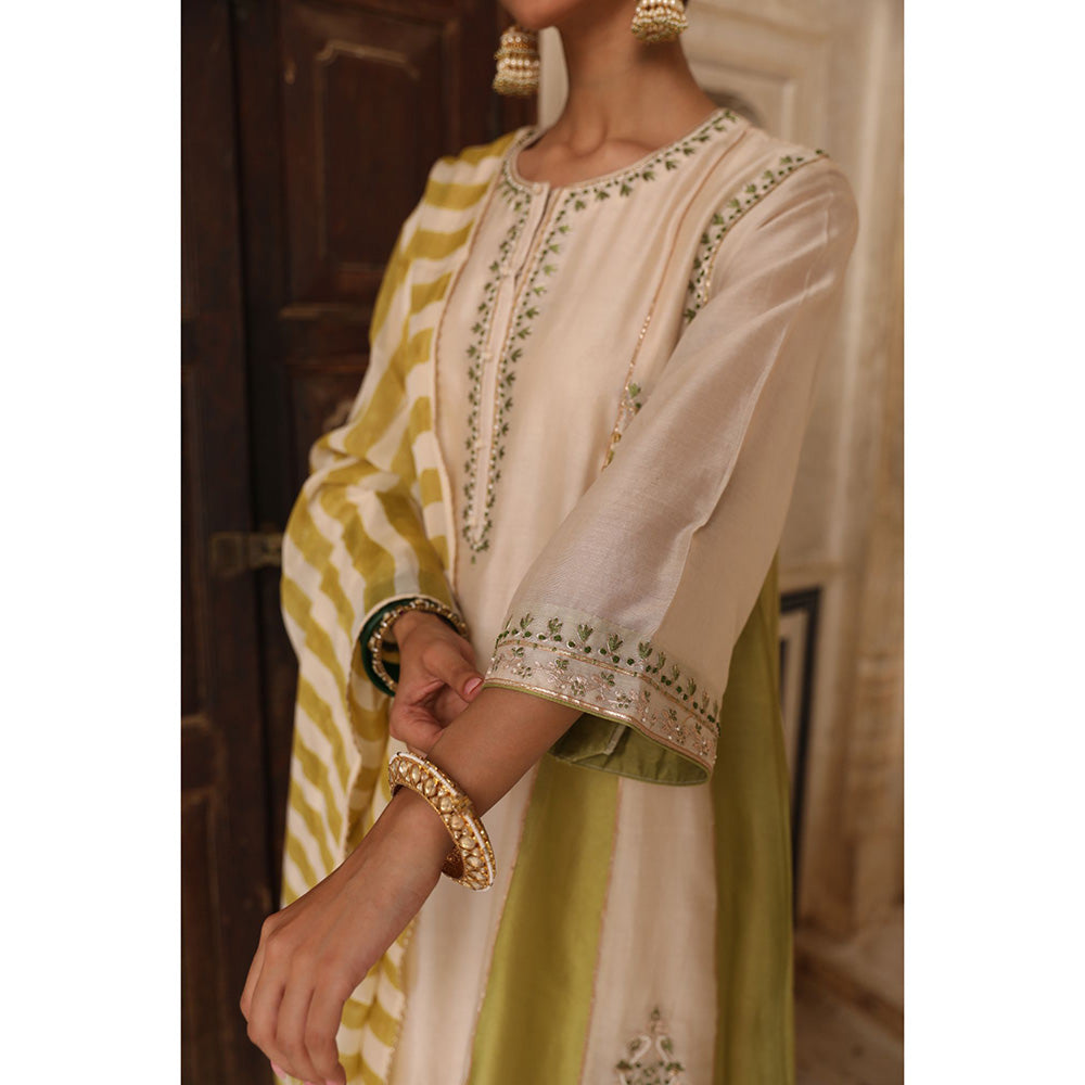 Amoree Mishti Embroidered Kurta with Pant and Dupatta (Set of 3)