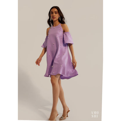AMOSHI Dottie Dress With Detachable Sleeves - Purple (Set of 2)