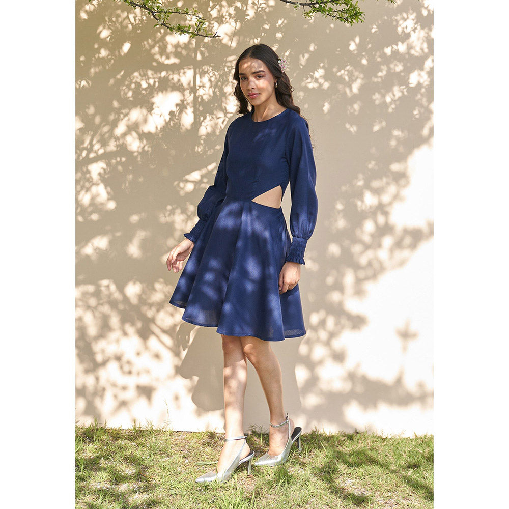 AMOSHI Cleo Cutout Mini Dress -Navy Blue