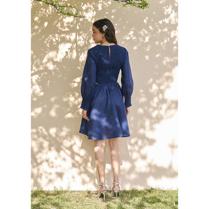 AMOSHI Cleo Cutout Mini Dress -Navy Blue