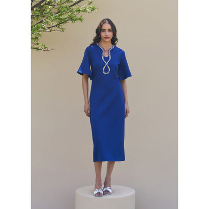 AMOSHI Dewdrop Midi Dress -Blue
