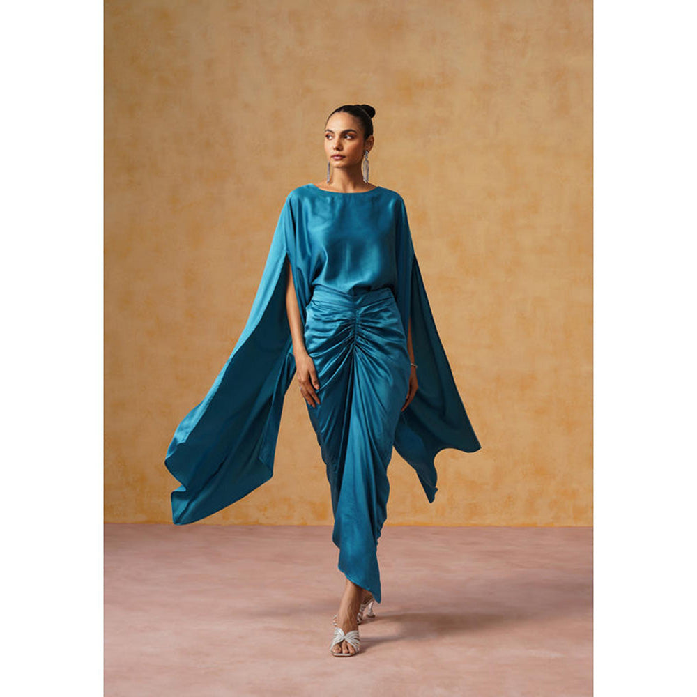 AMOSHI Dira Skirt Co-Ord Set (Teal)