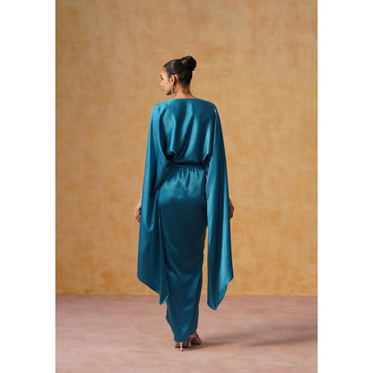 AMOSHI Dira Skirt Co-Ord Set (Teal)