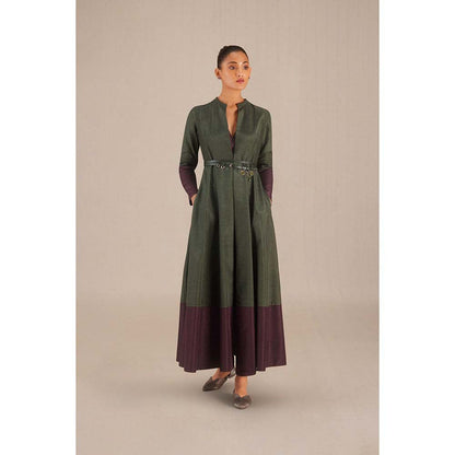 AMPM Zahra Olive Jacket and Pant (Set of 4)