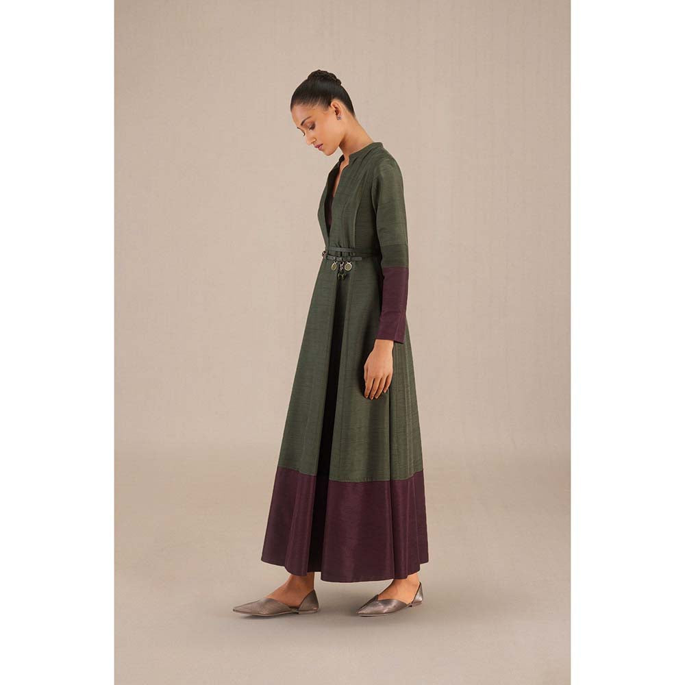 AMPM Zahra Olive Jacket and Pant (Set of 4)