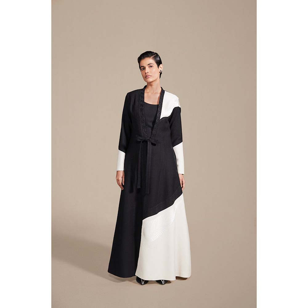 AMPM Zaira Black & White Embroidered Jacket
