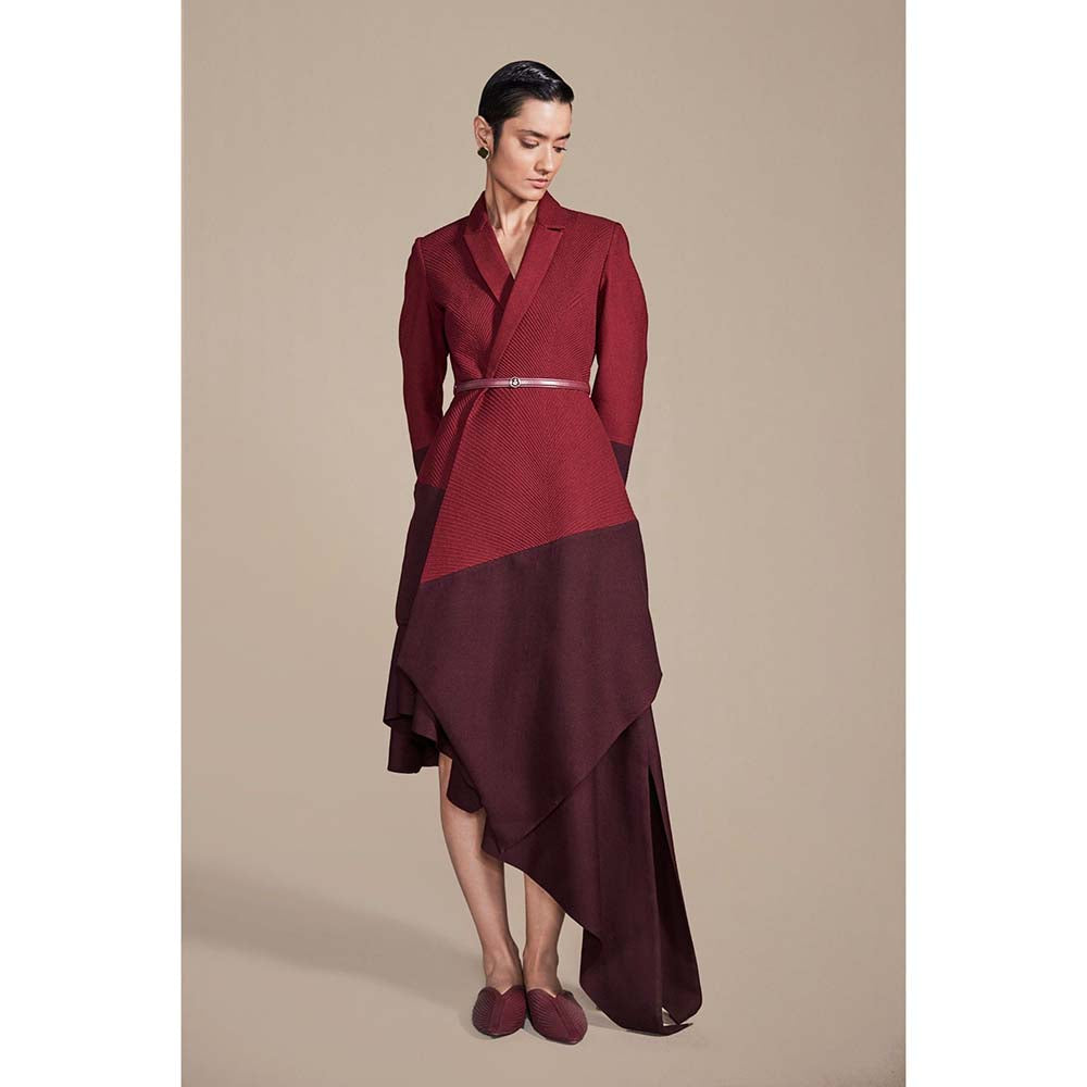 AMPM Syrah Jacket Co-Ord - Maroon (Set of 3)