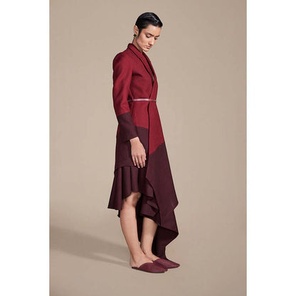 AMPM Syrah Jacket Co-Ord - Maroon (Set of 3)