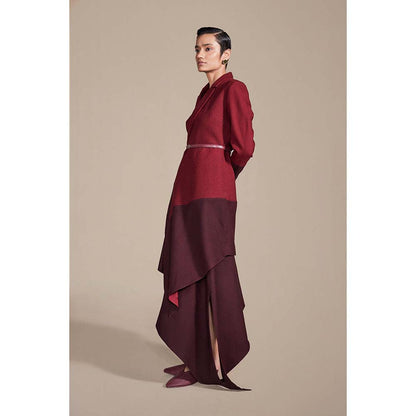 AMPM Syrah Jacket Co-Ord - Maroon (Set of 3)