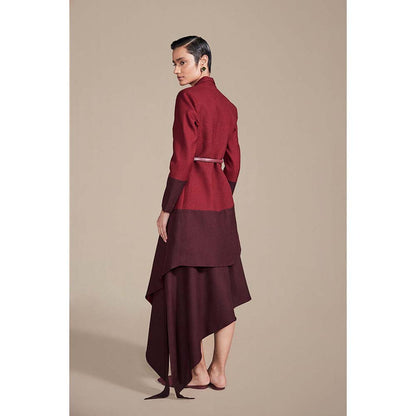 AMPM Syrah Jacket Co-Ord - Maroon (Set of 3)