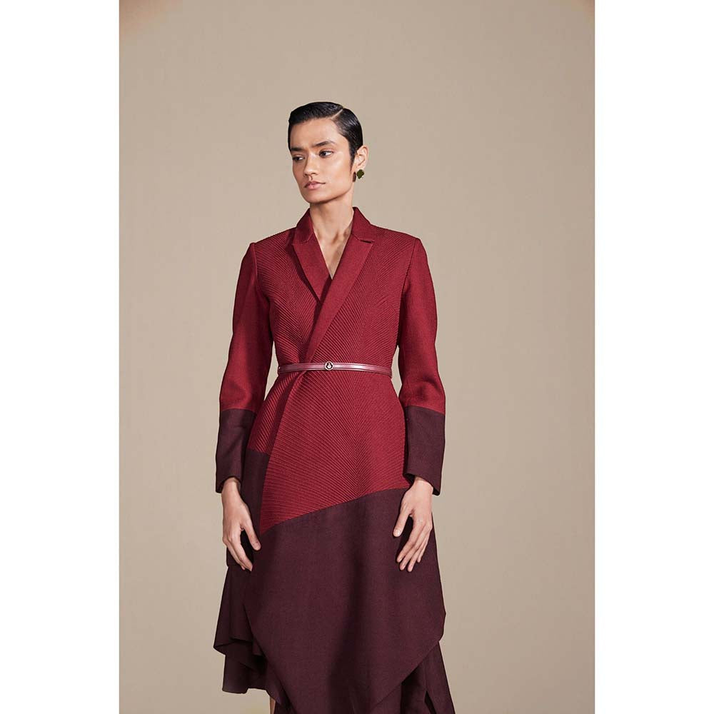 AMPM Syrah Jacket Co-Ord - Maroon (Set of 3)