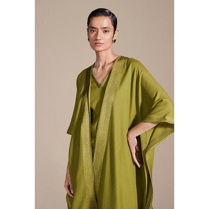 AMPM Adarah Cape Co-Ord - Olive (Set of 3)
