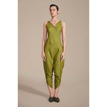 AMPM Adarah Cape Co-Ord - Olive (Set of 3)