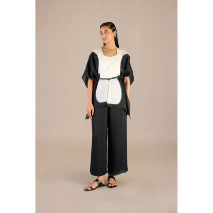 AMPM Adena Cape with Palazzo, Inner & Belt (Set of 4)