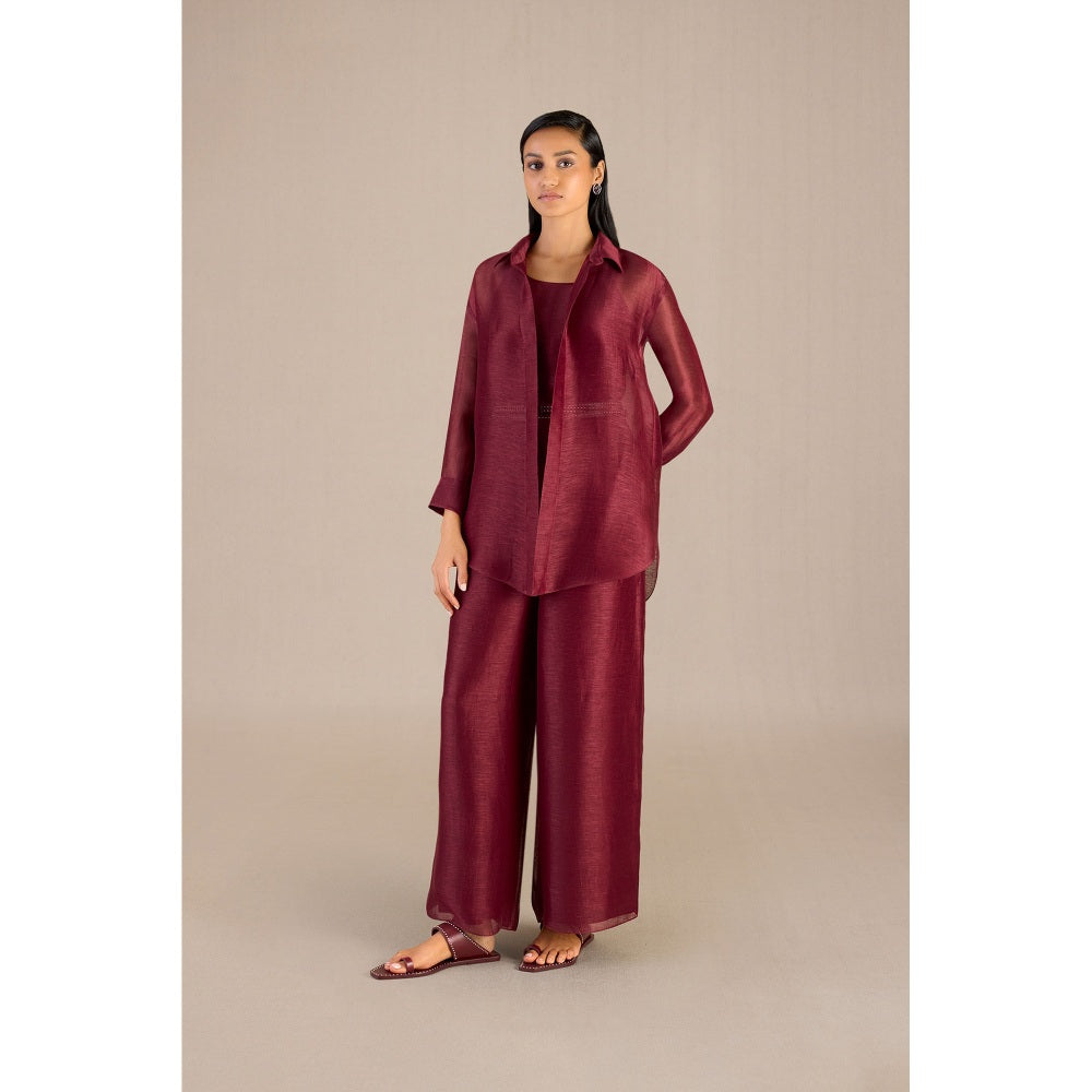AMPM Hyra Shirt with Palazzo, Inner & Belt (Set of 4)