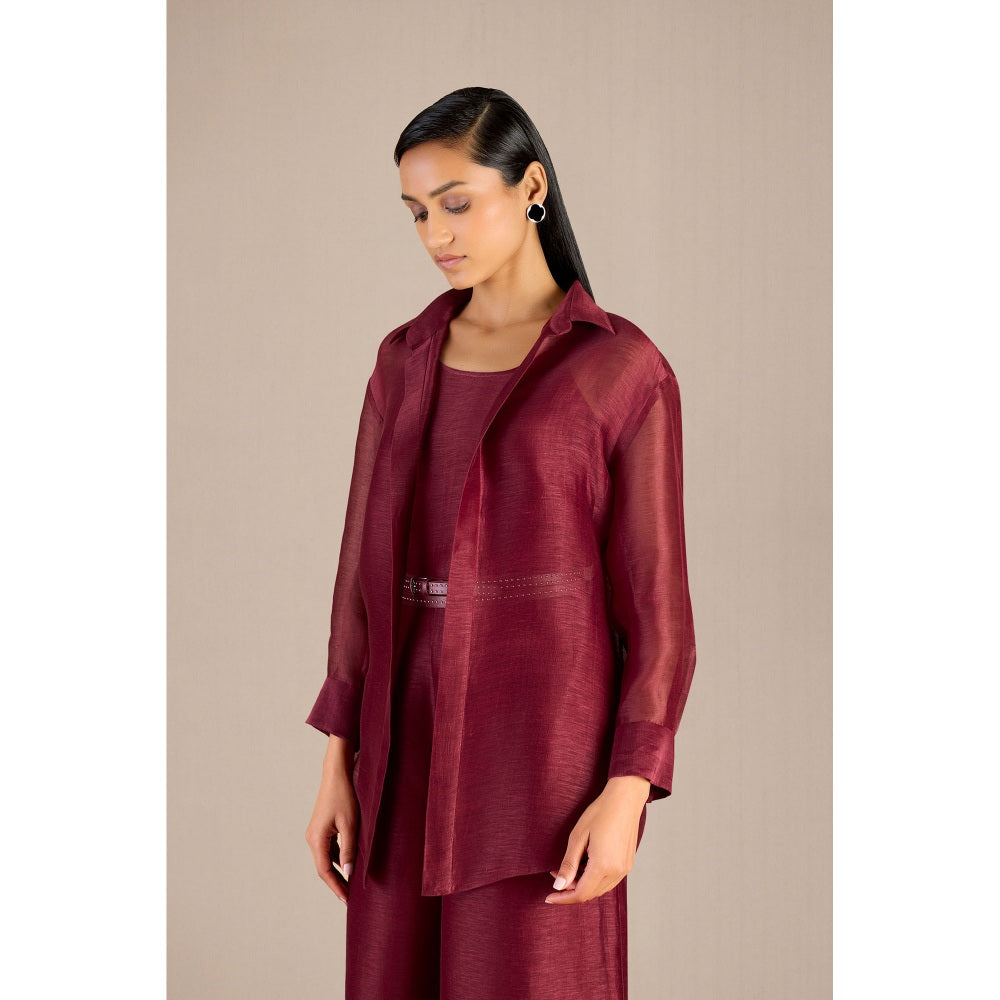 AMPM Hyra Shirt with Palazzo, Inner & Belt (Set of 4)