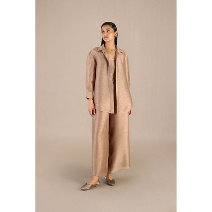 AMPM Hyra Shirt with Palazzo, Inner & Belt (Set of 4)