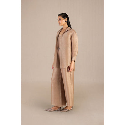 AMPM Hyra Shirt with Palazzo, Inner & Belt (Set of 4)