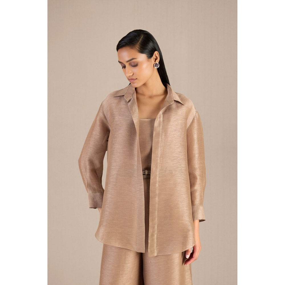 AMPM Hyra Shirt with Palazzo, Inner & Belt (Set of 4)