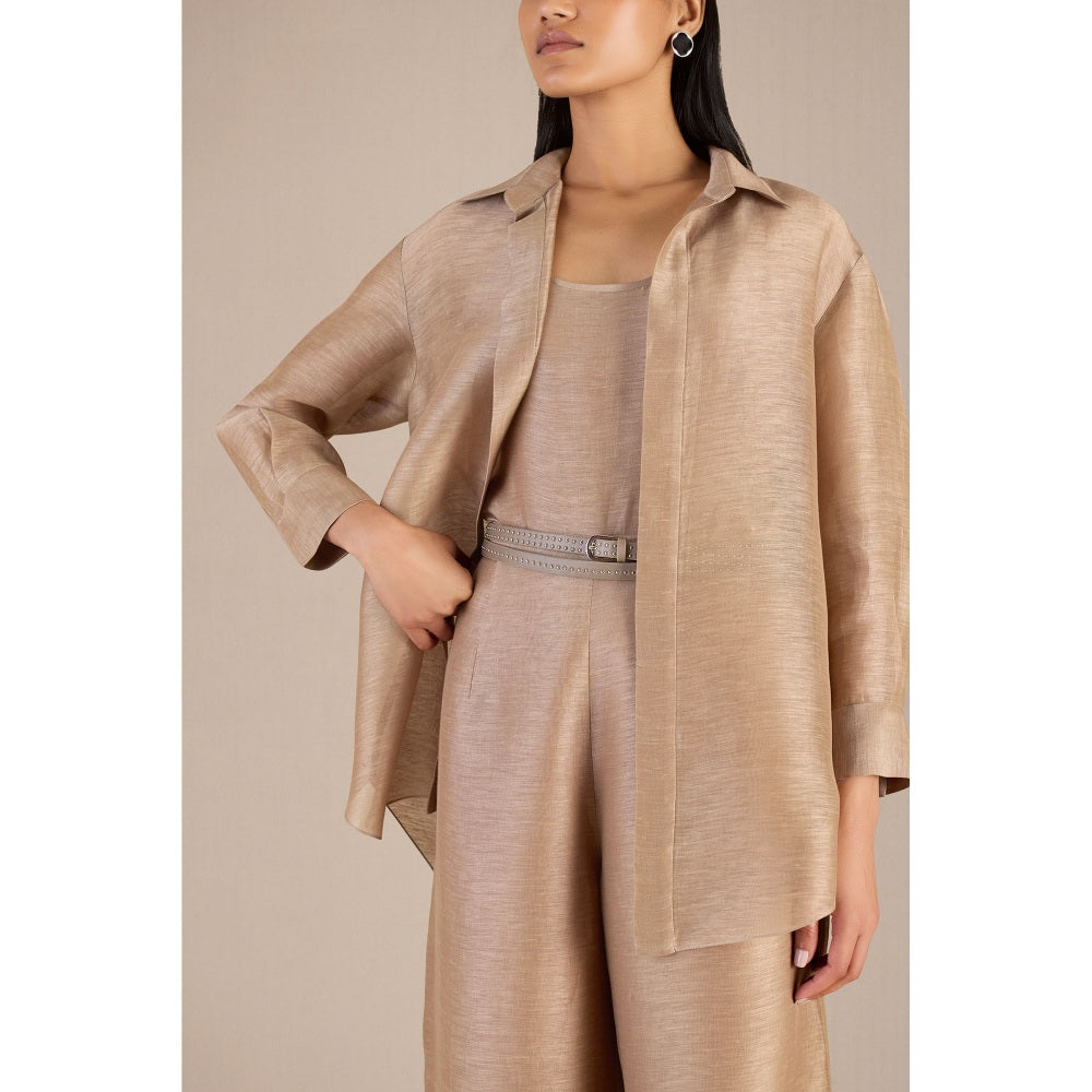 AMPM Hyra Shirt with Palazzo, Inner & Belt (Set of 4)