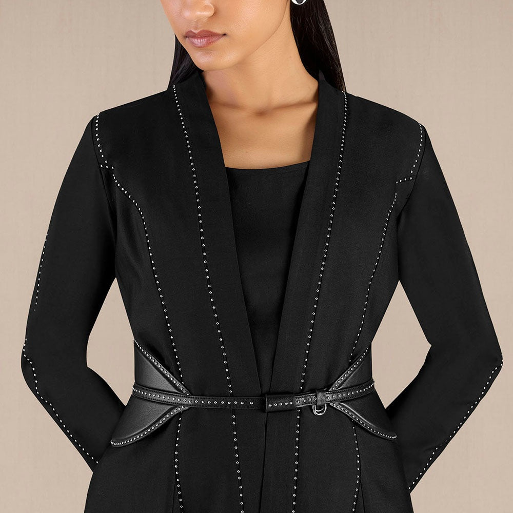 AMPM Asna Jacket with Pant, Inner & Belt (Set of 4)