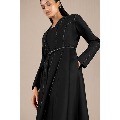 AMPM Asna Jacket with Pant, Inner & Belt (Set of 4)