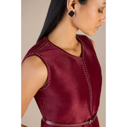AMPM Dania Dress with Throw & Belt (Set of 3)