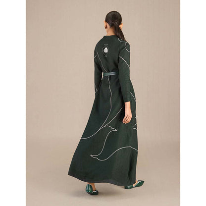 AMPM Green Savana Dress With Belt (Set of 2)
