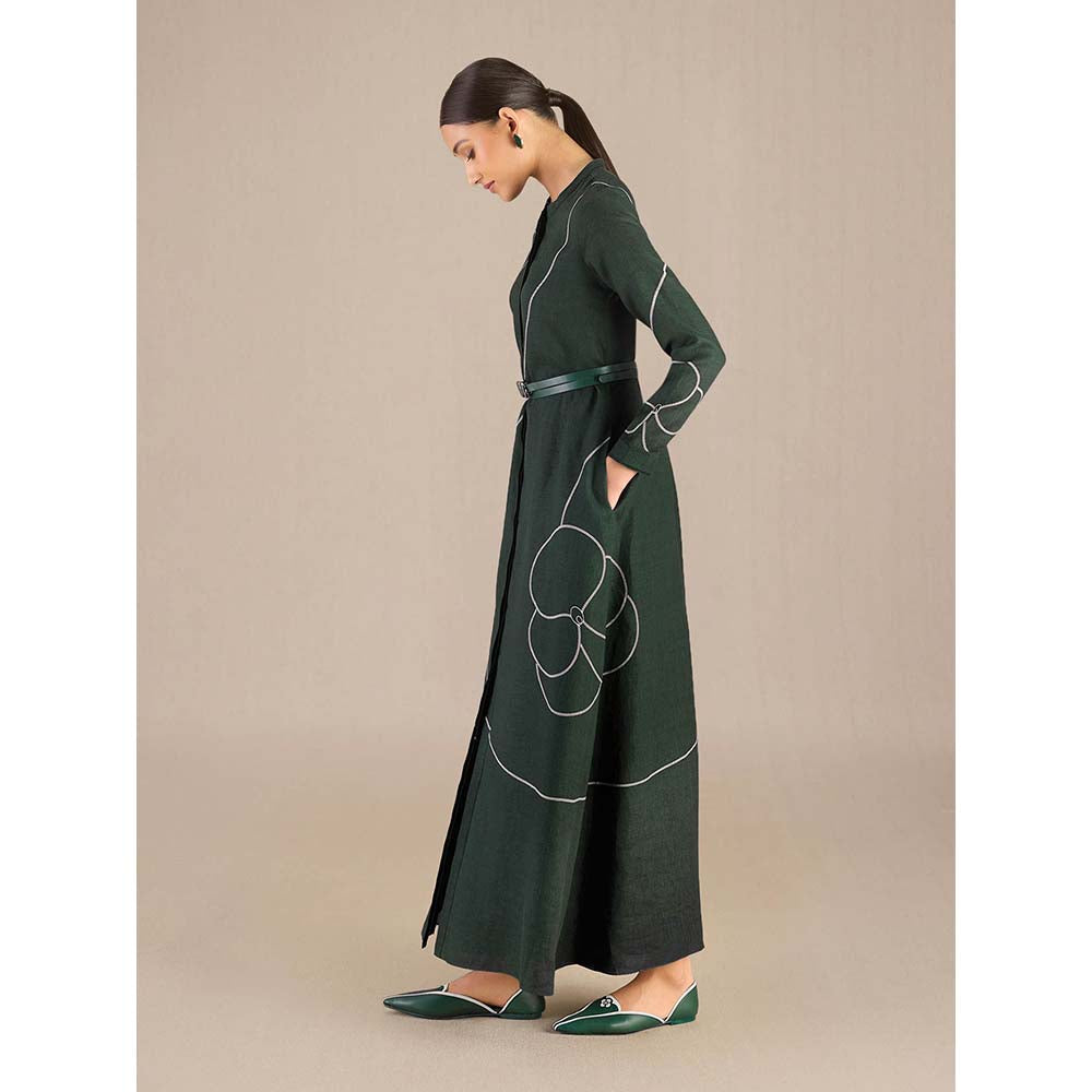 AMPM Green Savana Dress With Belt (Set of 2)