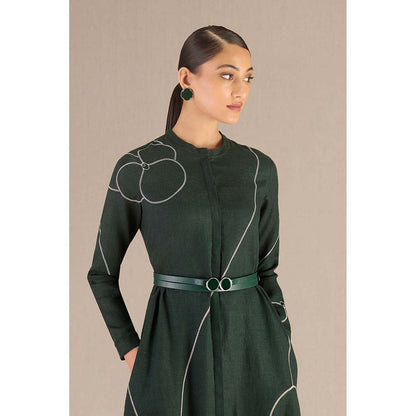 AMPM Green Savana Dress With Belt (Set of 2)