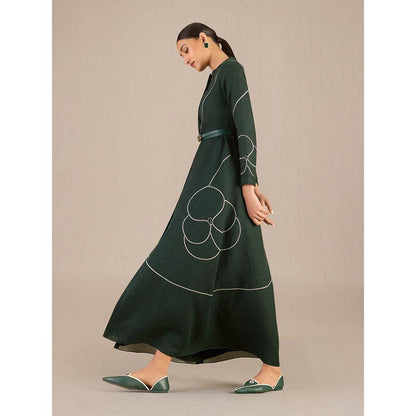 AMPM Green Savana Dress With Belt (Set of 2)