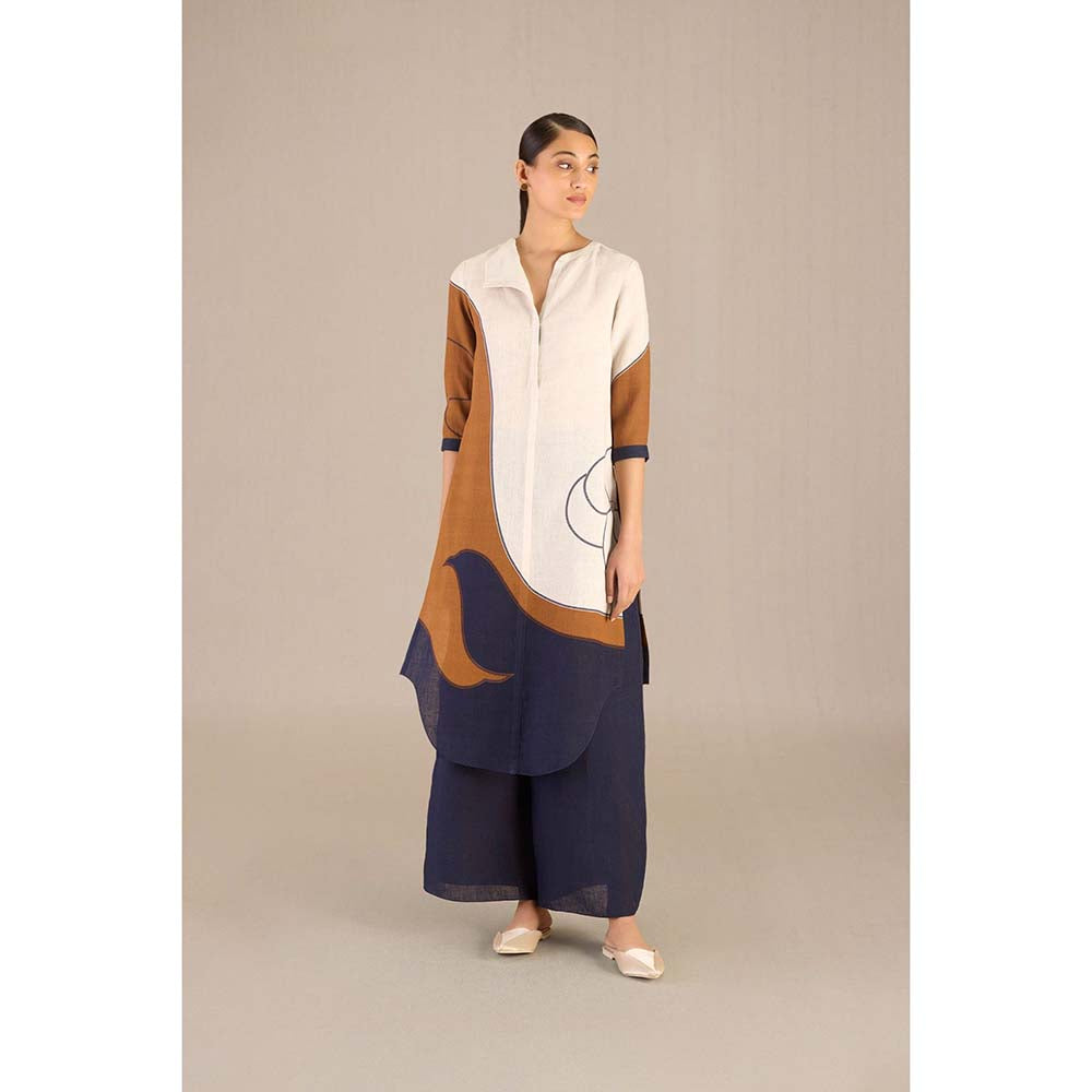 AMPM Multi Colour Kara Kurta And Palazzo (Set of 2)
