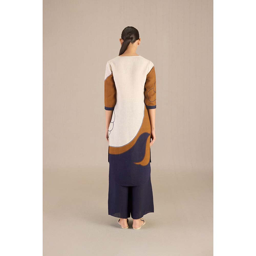 AMPM Multi Colour Kara Kurta And Palazzo (Set of 2)
