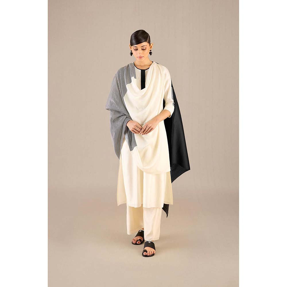AMPM White Bina Kurta with Palazzo and Dupatta (Set of 3)