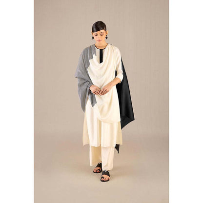 AMPM White Bina Kurta with Palazzo and Dupatta (Set of 3)