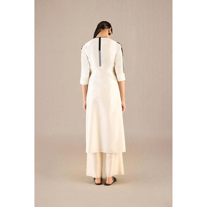 AMPM White Bina Kurta with Palazzo and Dupatta (Set of 3)
