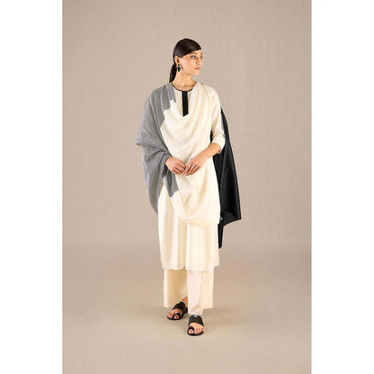 AMPM White Bina Kurta with Palazzo and Dupatta (Set of 3)