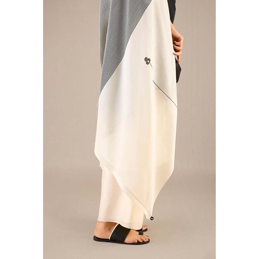AMPM White Bina Kurta with Palazzo and Dupatta (Set of 3)