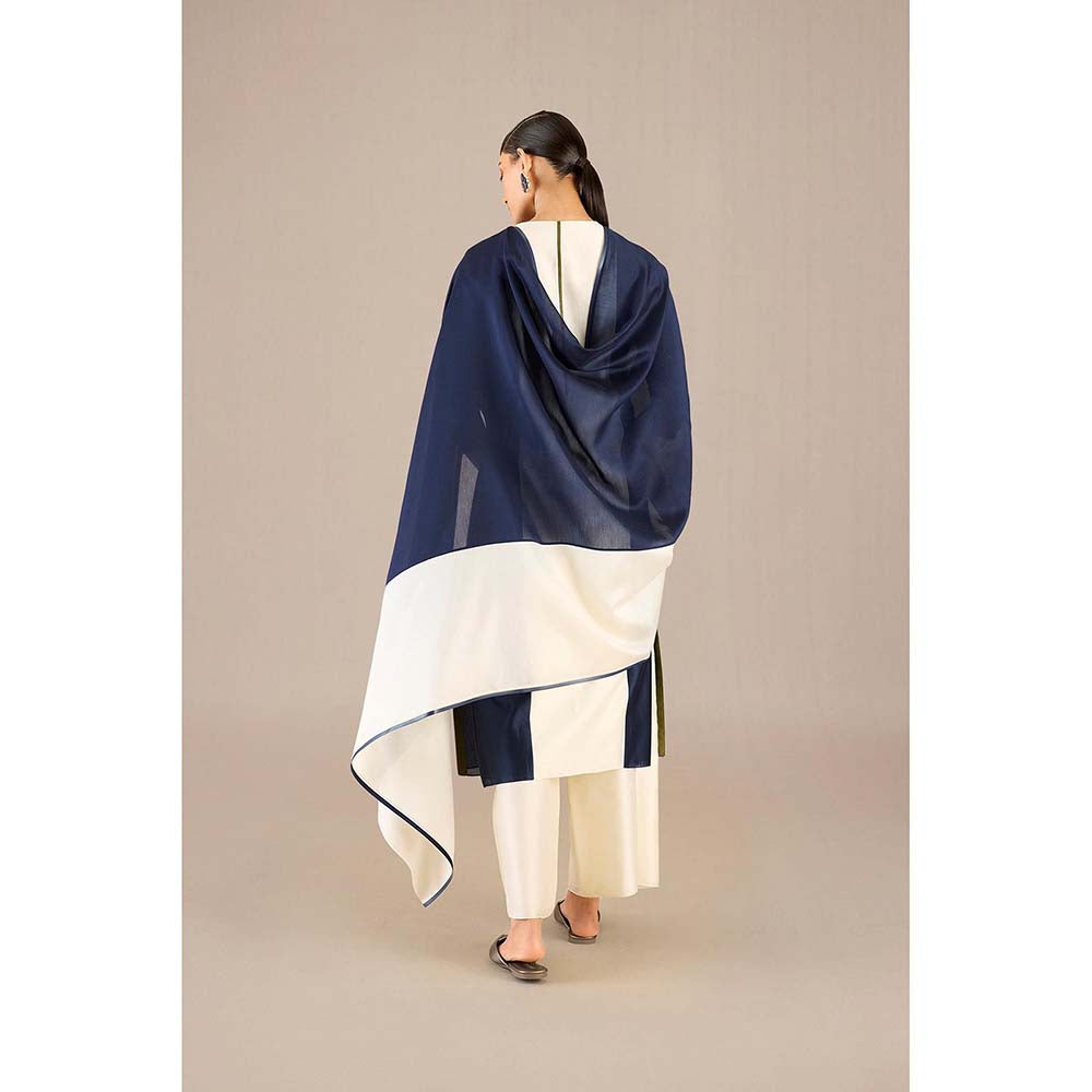 AMPM Ivory Araiah Kurta with Palazzo and Dupatta (Set of 3)