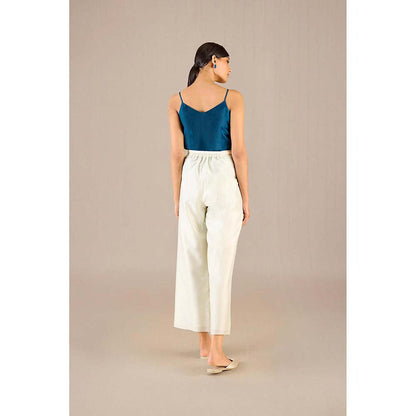 AMPM Teal Dariya Shirt with Inner, Pant and Belt (Set of 4)