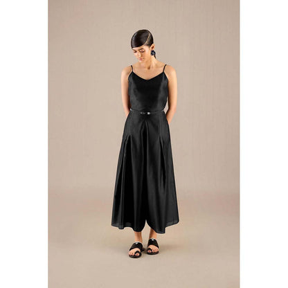 AMPM Black Alaia Cape with Inner, Palazzo and Belt (Set of 4)
