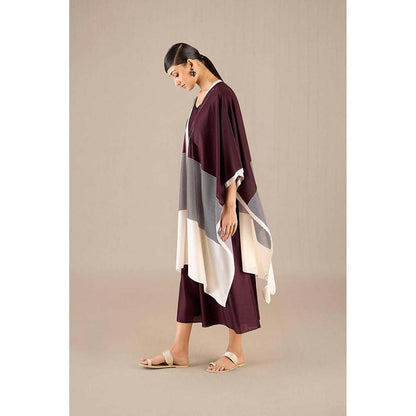 AMPM Burgundy Alaia Cape with Inner, Palazzo and Belt (Set of 4)