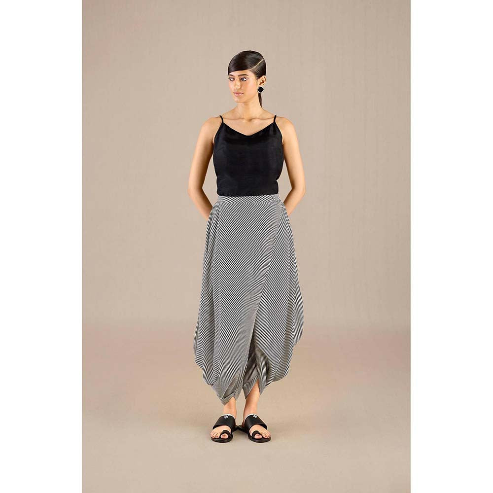 AMPM Black Safiya Jacket with Inner and Dhoti (Set of 3)