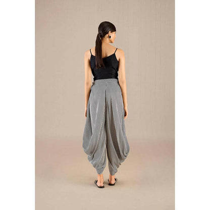 AMPM Black Safiya Jacket with Inner and Dhoti (Set of 3)