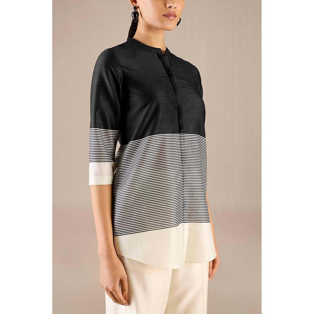 AMPM Black Daara Shirt with Palazzo (Set of 2)