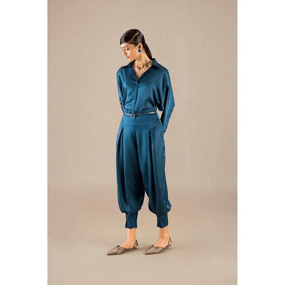 AMPM Blue Aarifa Shirt with Pant and Belt (Set of 3)